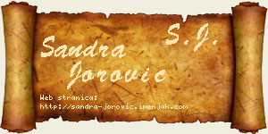 Sandra Jorović vizit kartica